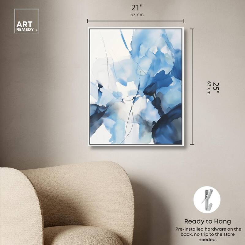 Fleur Bleue II Canvas by Art Remedy
