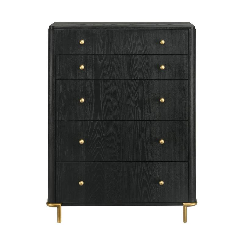 Anser Black and Natural 5-piece Bedroom Set