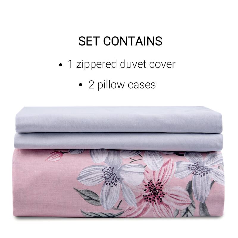 Bahar Cherry Blossom Cotton Duvet Set of 3