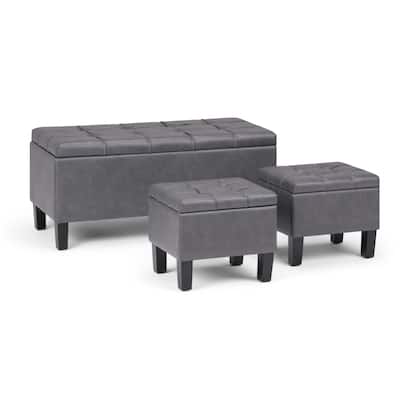 3 Piece Storage Ottoman