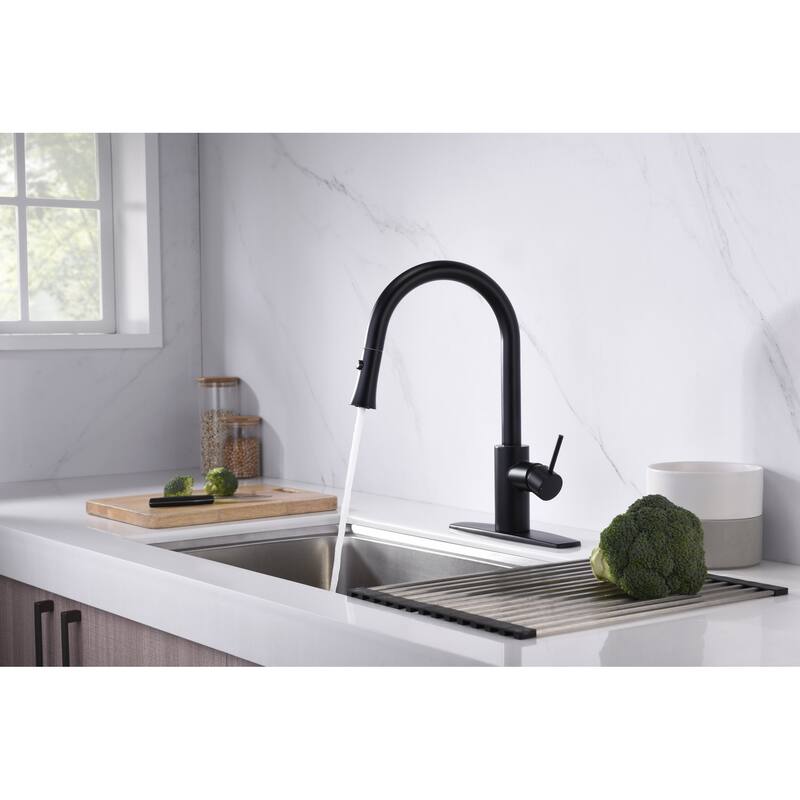 Ultra Faucets Euro Collection Single-Handle Kitchen Faucet With Pull-Down Spray