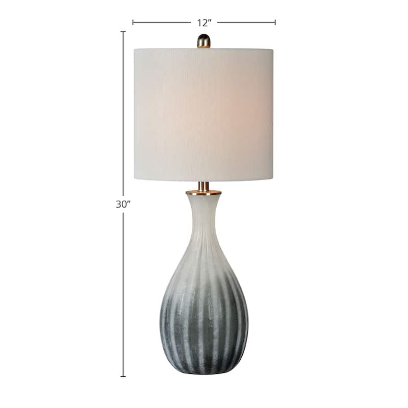 Presley 30" Table Lamps with Linen Shade, Blue-Gray (Set of 2)