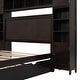 preview thumbnail 54 of 105, Modern Platform Bed with Integrated Cabinet, Trundle Bed and Drawers