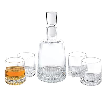 Park Avenue European Mouth Blown Park Avenue 5 Pc. Whiskey Set