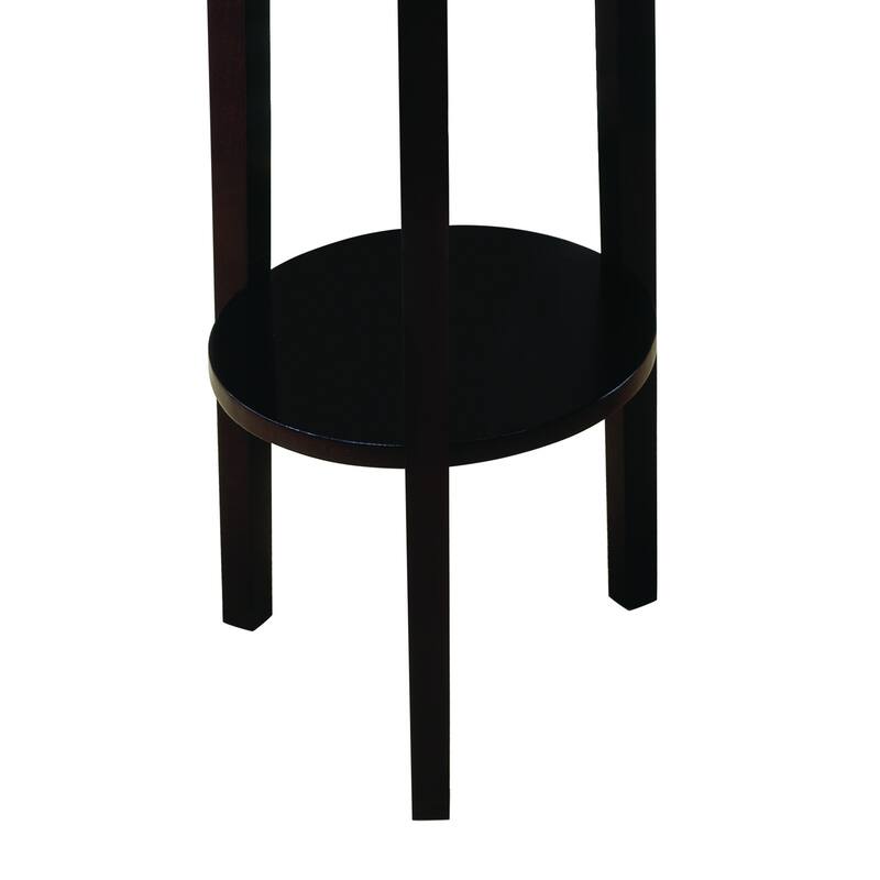 Round Accent Table - Black - Wood