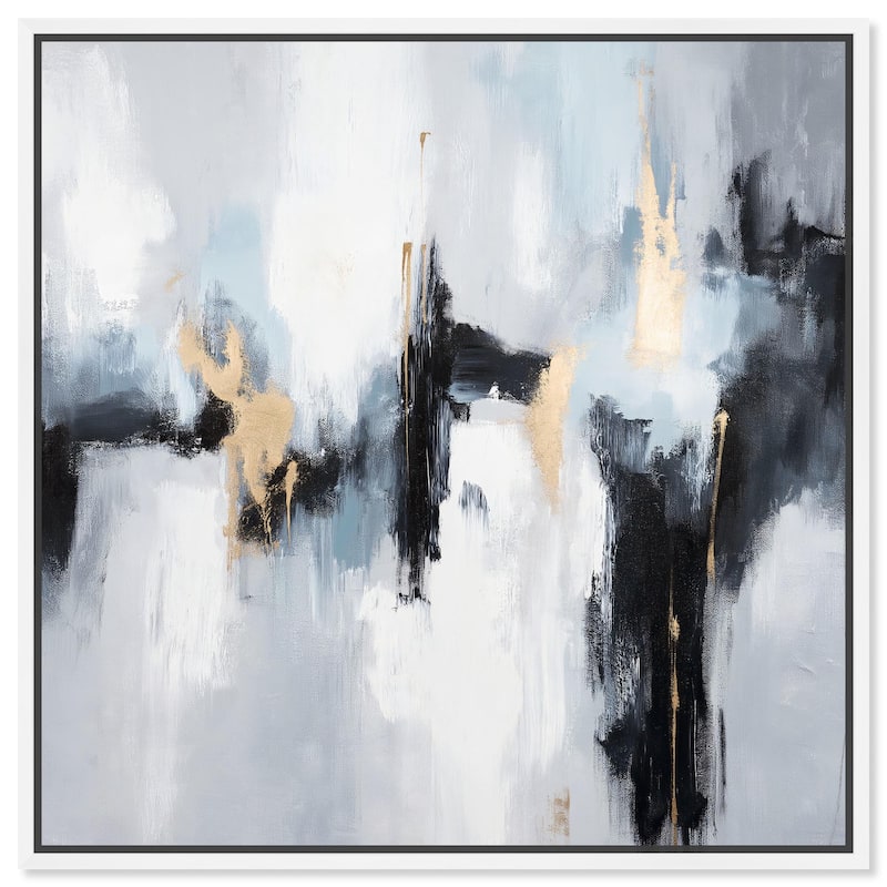 Turbulence II Canvas by Art Remedy - White - 12" x 12"