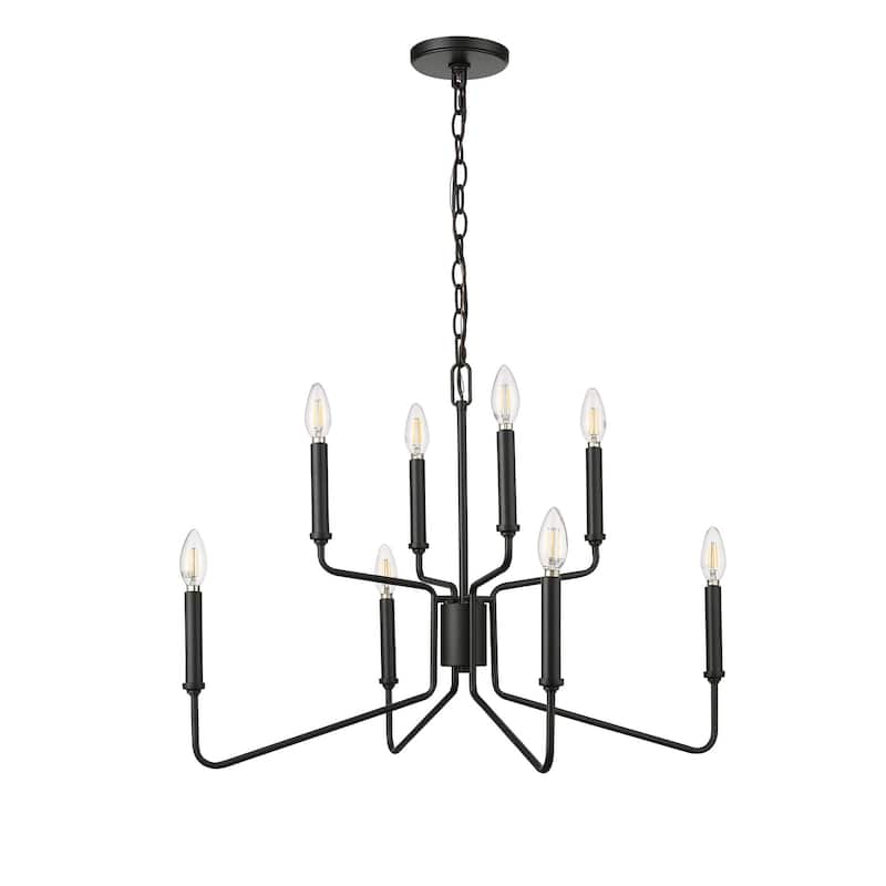 Millennium Lighting 29008 Raven 8 Light 28" Wide Taper Candle Style