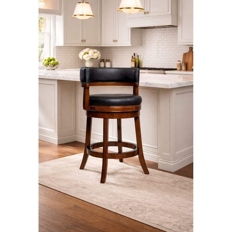 Balen Counter or Bar Height Swivel Stool - Cappuccino - Counter Height