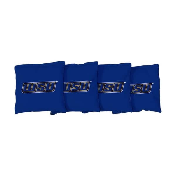 slide 2 of 3, Worcester State Lancers Blue Cornhole Bags All-Weather Resin Filled