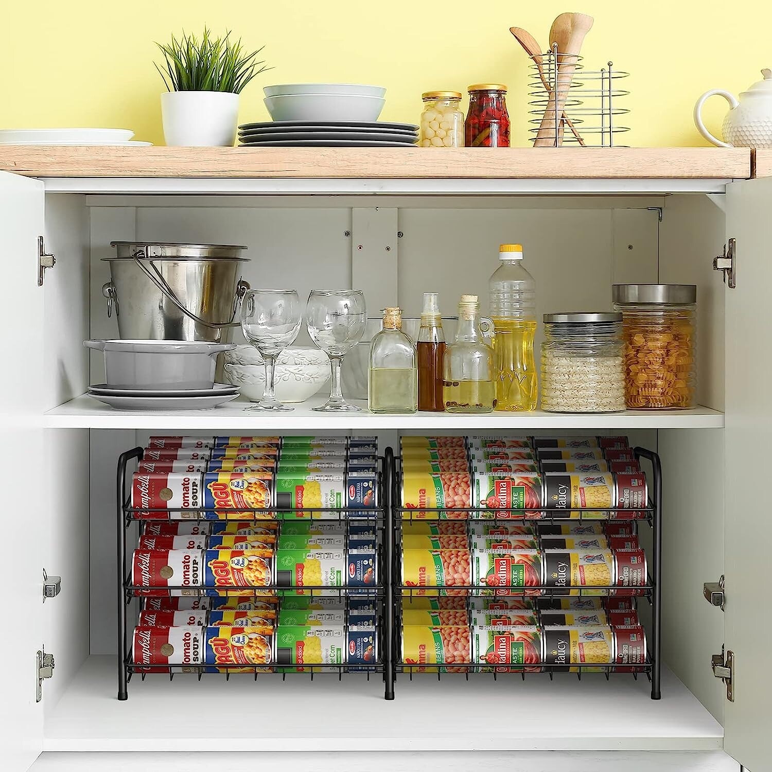 2 in 1 3 Tier Can Storage Rack Holder Holds Up 72 Cans - On Sale - Bed Bath  & Beyond - 38326175