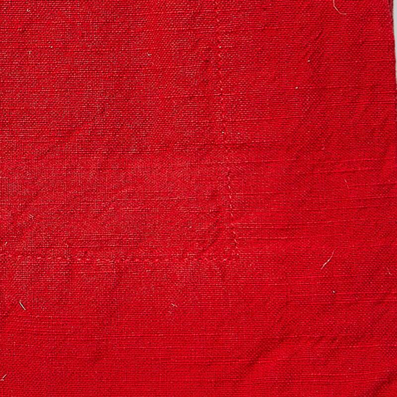 Set of 4 Threads Solid Color Casual Red Cotton Slub Machine Washable Napkins with 2-in Finished Hem, 20x20-in. - 20 x 20