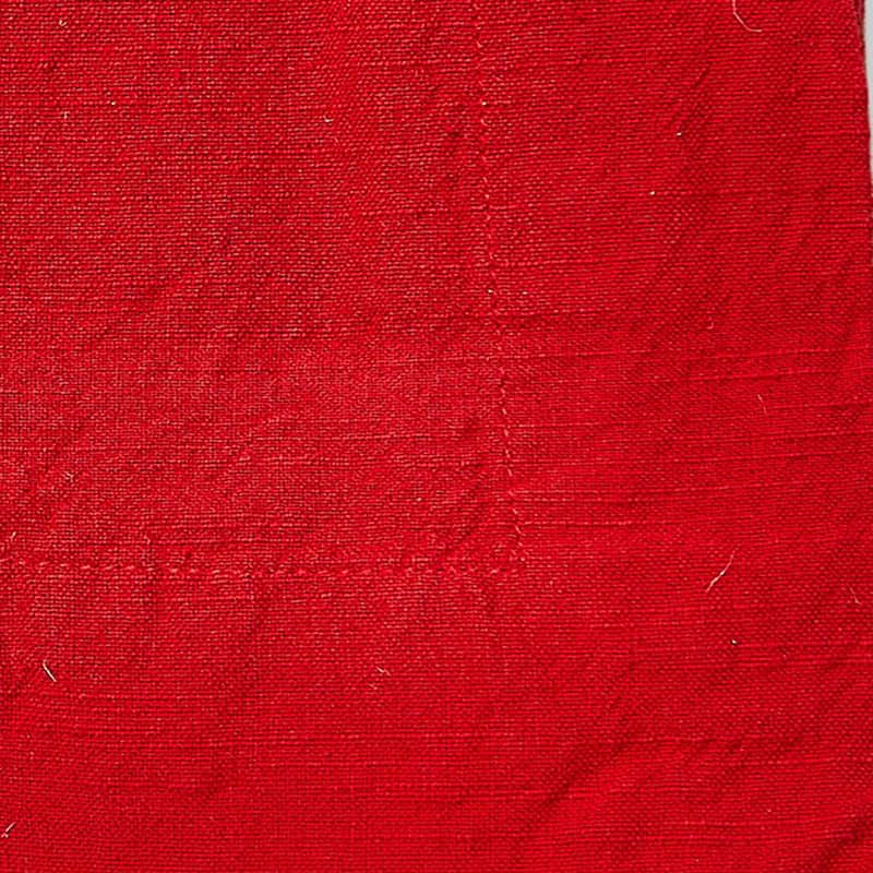 Threads Slub Red Cotton Placemat, 19"L x 14.5"W, 2" Hem