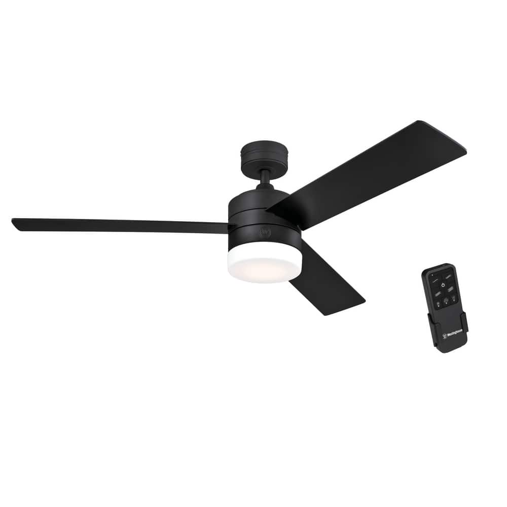 Westinghouse Lighting Alta Vista 52-Inch 3-Blade Indoor Ceiling Fan with Dimmable LED Light and Opal Frosted Glass