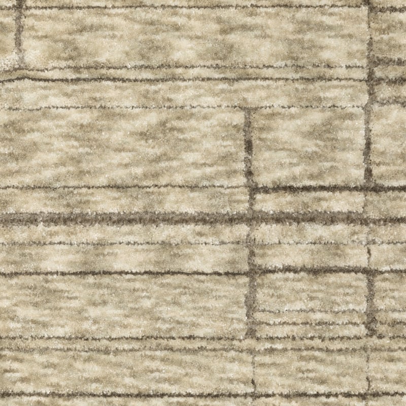 Style Haven Caiden Industrial Distressed Lines Beige/ Brown Area Rug