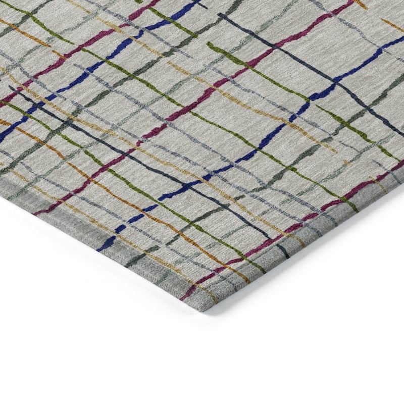 HomeRoots Striped Transitional Rectangle Outdoor Rug