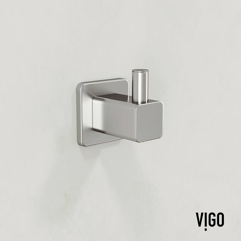 VIGO Meridian 4-Piece Bathroom Hardware Accessory Set with 24 in. Towel Bar, Toilet Paper Holder, Hand Towel Holder, Hook