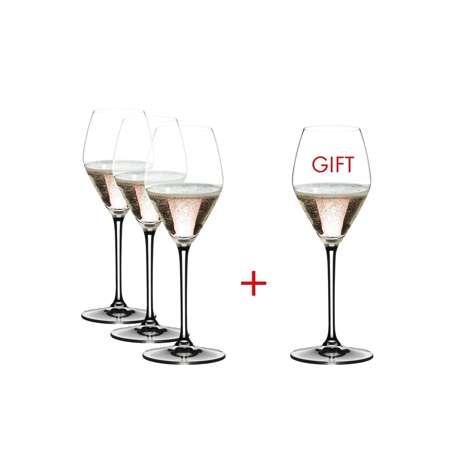RIEDEL 4411/55 Extreme Rosé/Champagne Glass, 11 Fl Oz, Clear, Pay For 3 Get 4