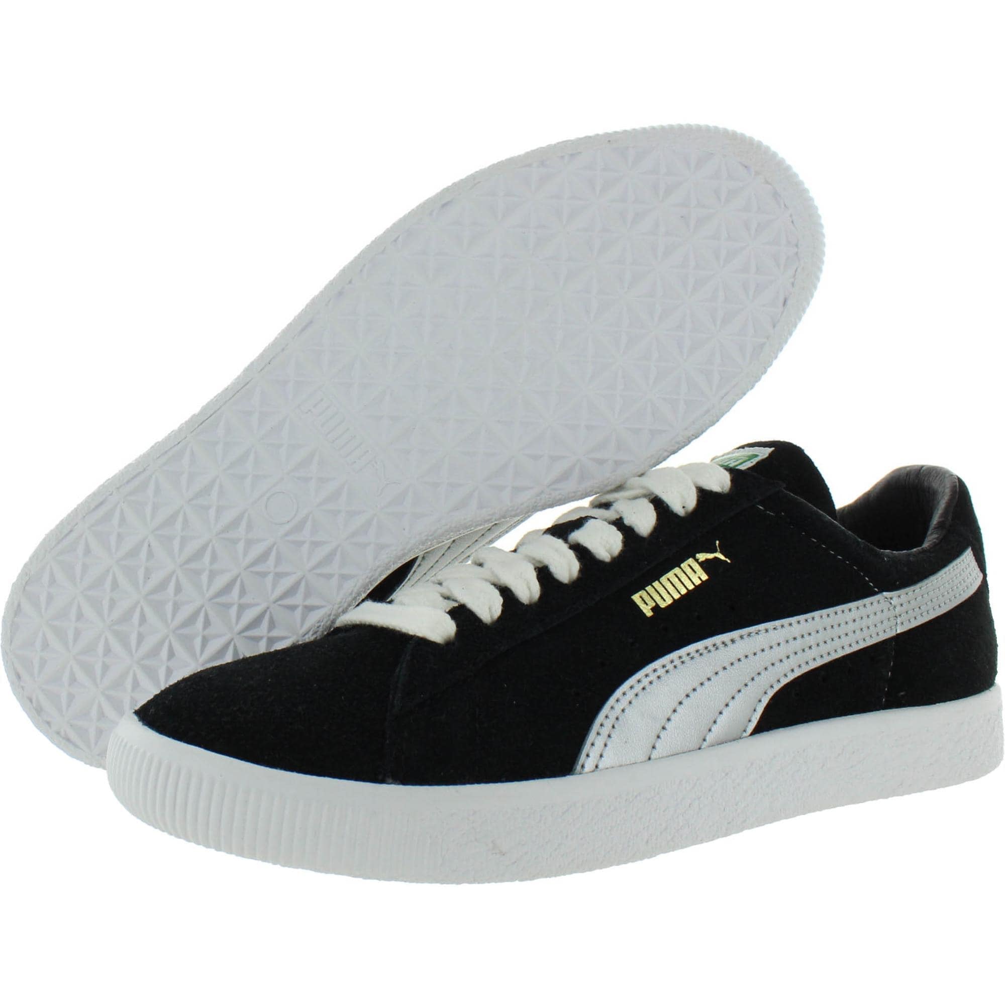 puma black and silver shoes