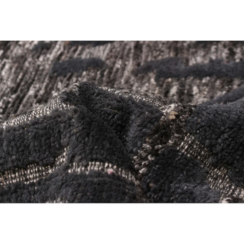 ECARPETGALLERY Hand-knotted Tangier Grey Wool Rug - 11'7 x 14'8