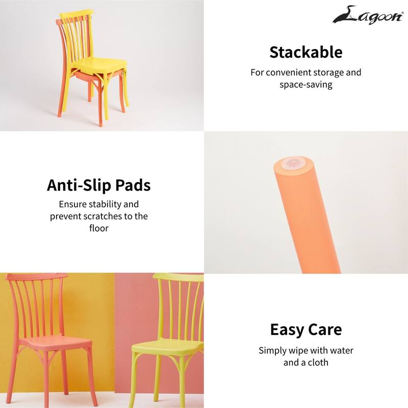 Rio Resin Stackable Dining Chair, Set of 2