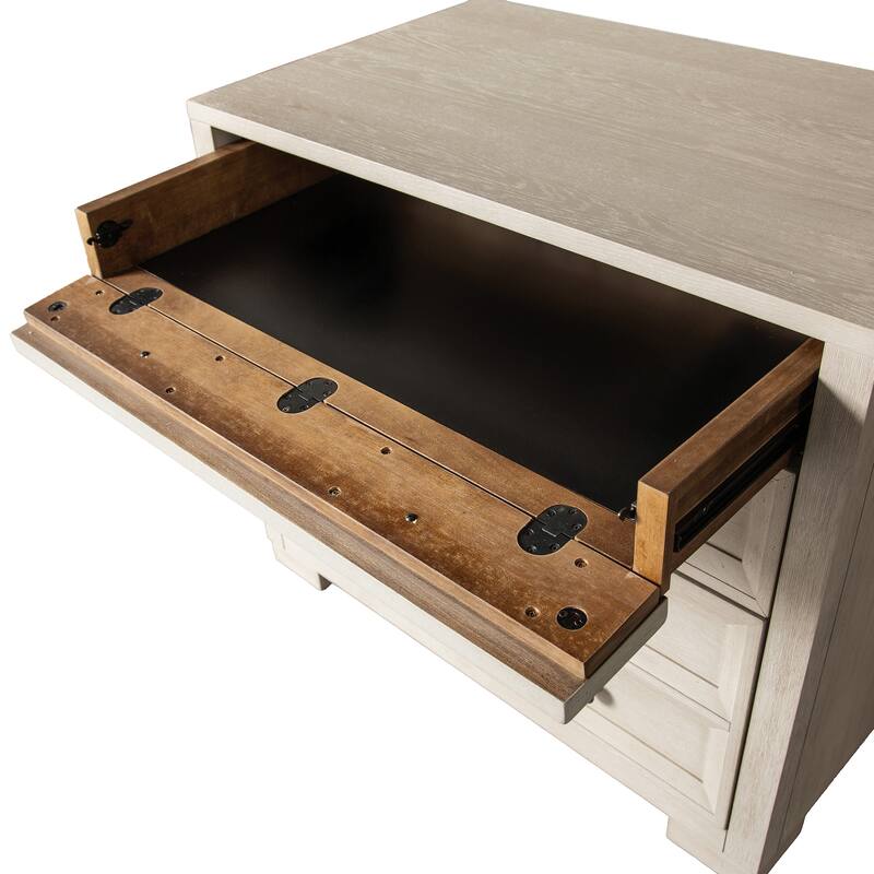 Furniture of America Durem Modern Tawny Brown Writing Desk with File Cabinet Set