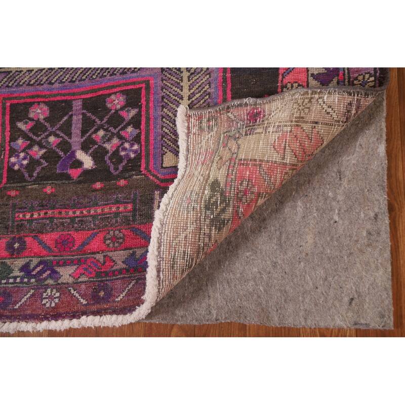 Meshkin Persian Antique Runner Rug Handmade Wool Carpet - 3'7" x 10'6"