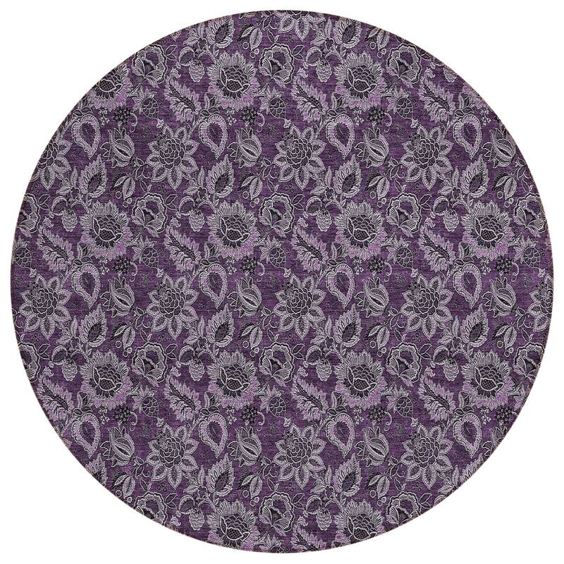 HomeRoots Floral Transitional Rectangle Outdoor Rug