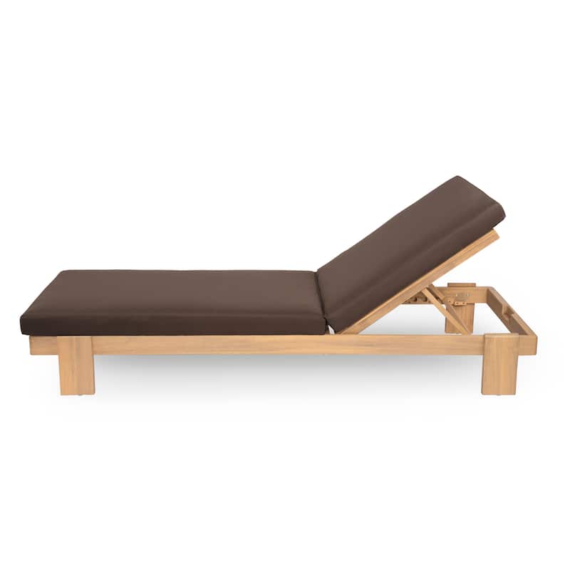 Christopher Knight Home - Iran Patio Acacia Wood Chaise Lounge Set Of 2