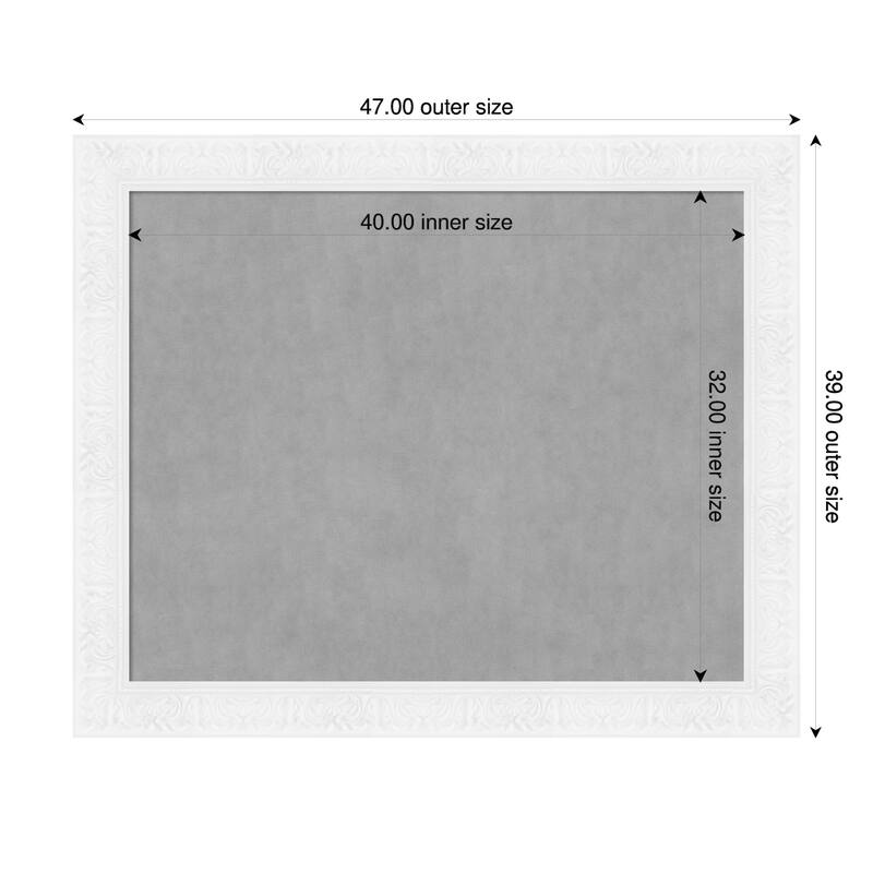 Amanti Art Luxe Black Framed - 47 x 39 in - Luxe White