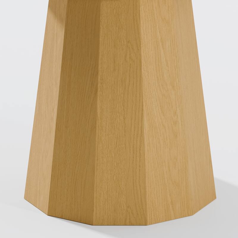 Solid Wood Round Dining Table Kitchen Table with Tabletop and Tapered Base for Living/Dining Room Coffee Office