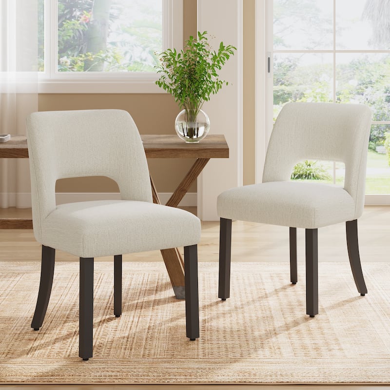 Set of 2/4/6 Modern Fabric Upholstered Dining Room Chair Kitchen Chairs with Wood legs