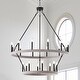 preview thumbnail 61 of 80, Acroma 20-light 40In Farmhouse Wagon Wheel Chandelier Driftwood