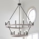preview thumbnail 67 of 88, Acroma 20-light Modern Farmhouse 40In Round Wagon Wheel Chandelier with UL