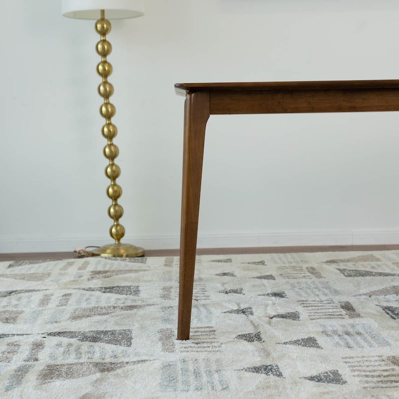 Savana Mid-Century Modern Solid Wood 59-inch Rectangular Dining Table
