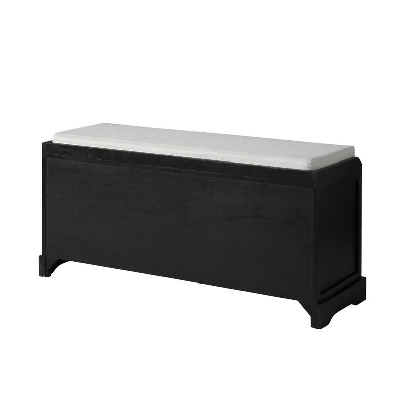 44 in. W Collection Wood Storage Bench with 3 Drawers and 3 Baskets