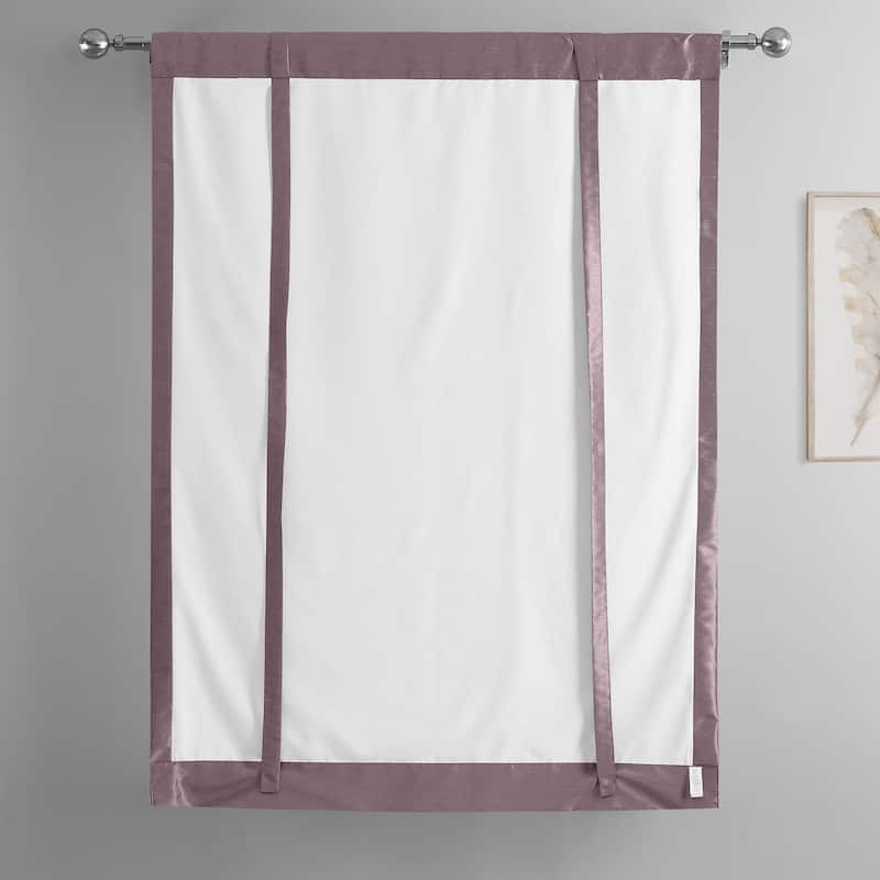 Exclusive Fabrics Vintage Textured Faux Dupioni Silk Tie-Up Window Shade (1 Panel)
