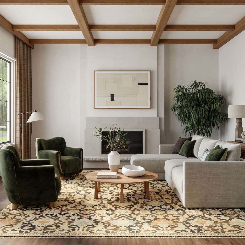 Nourison Antique Bloom Heirloom Vintage Wool Blend Indoor Rug