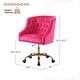 preview thumbnail 76 of 109, Modern Velvet Tufted Office Chair with Gold Metal Base by HULALA HOME