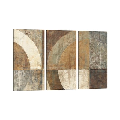 iCanvas "Circular Sculpture" by Wild Apple Portfolio 3-Piece Canvas Wall Art Set