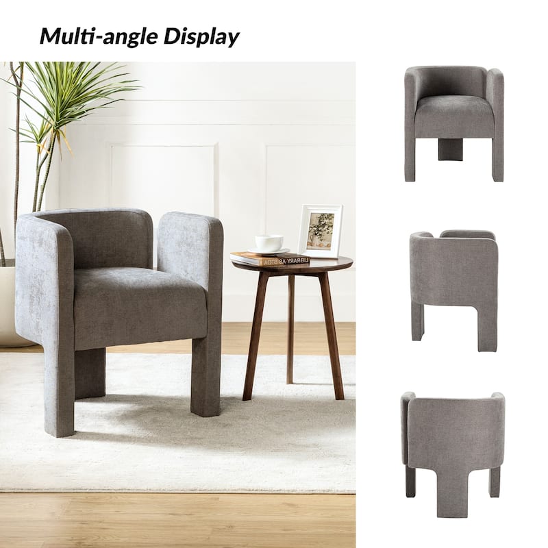 Eugen Modern Low Back Dining Chair with Three-legged Design By HULALA HOME