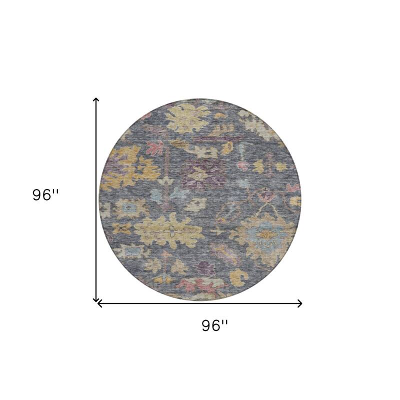 HomeRoots Floral Traditional Rectangle Outdoor Rug