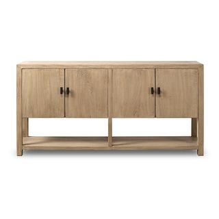Approx.67 Inches Long Four Doors Sideboard with Shelf Weathered Natural ...