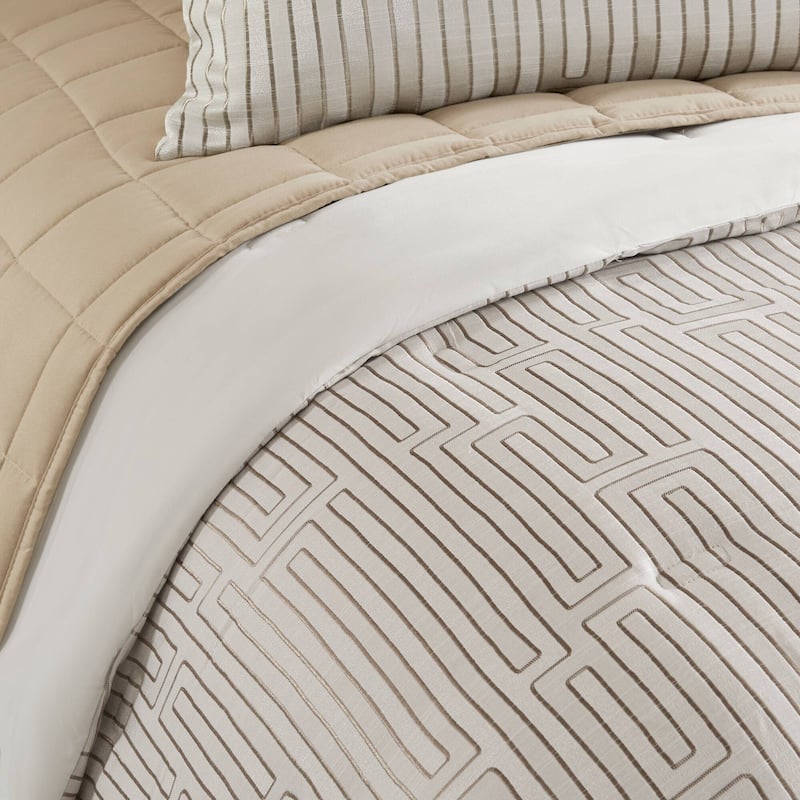 Madison Park Royce 10 Piece Luxury Jacquard Comforter Set