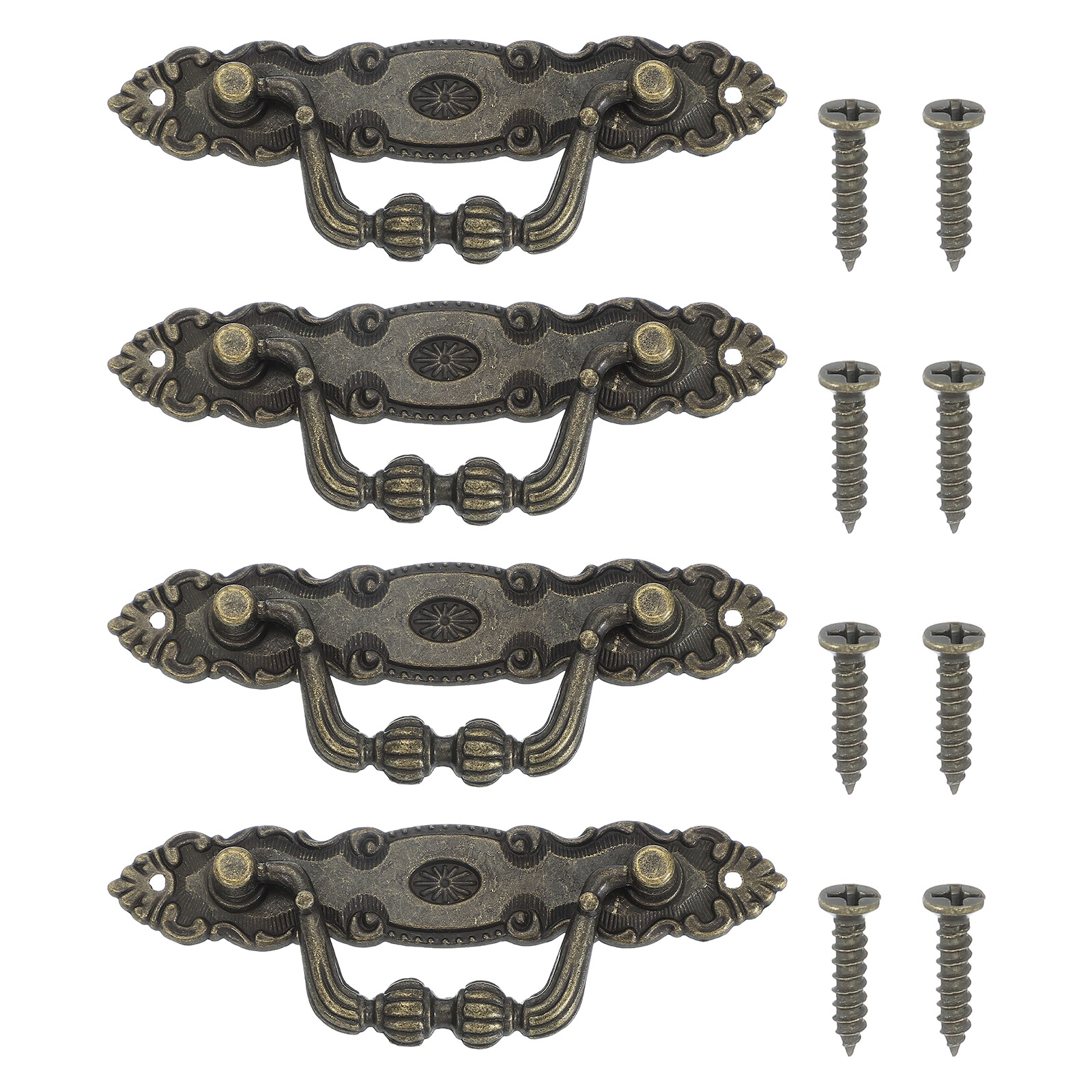 Single Hole Ring Pull Drawer Handle with Screws for Cabinet Case
