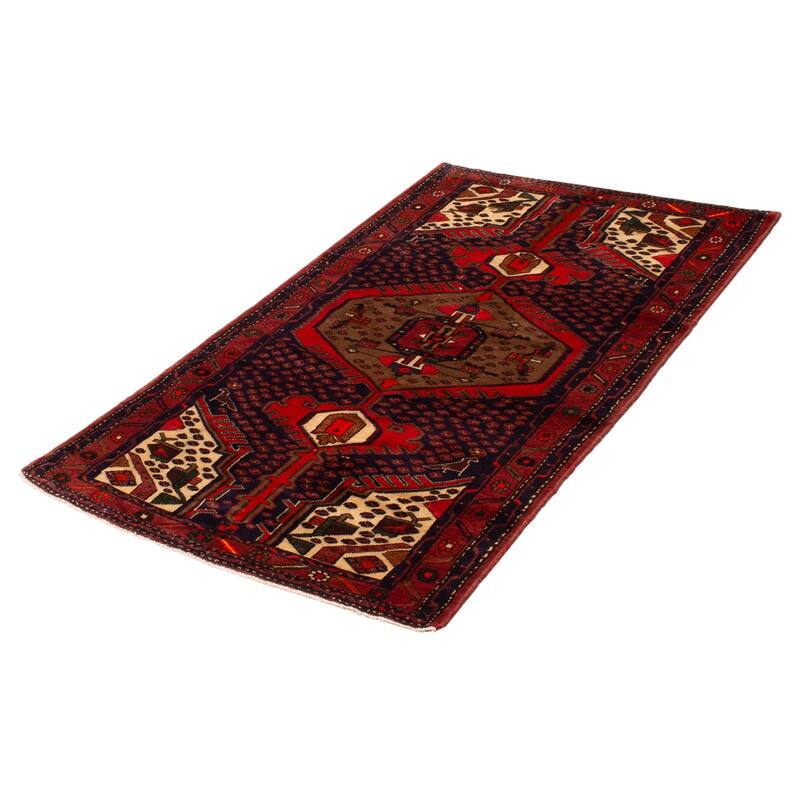 ECARPETGALLERY Hand-knotted Anadol Navy Wool Rug - 4'1 x 6'5