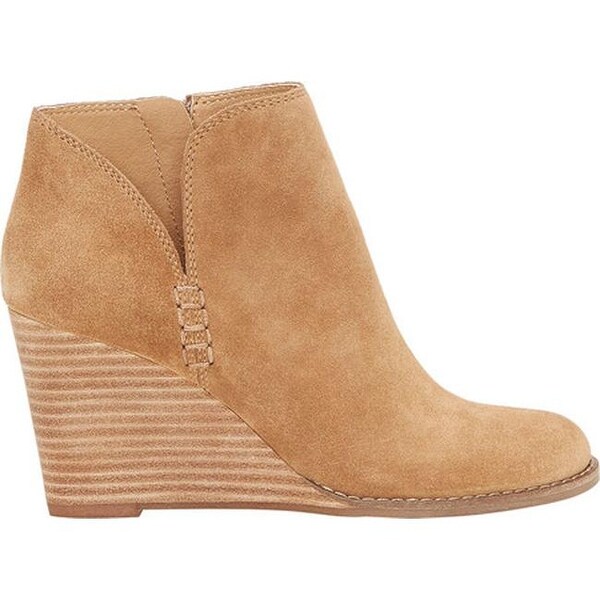 lucky brand suede side cut wedges