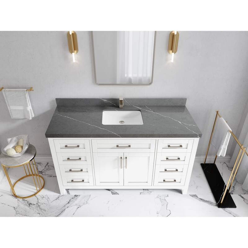 Willow Collections 60 in. W x 22 in. D Cambridge Single Sink Bathroom Vanity with Countertop