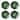 Certified International Le Jardin Cabbage Set of 4 3-D Canape Plates - 6" W x 6" D x 0.75" H