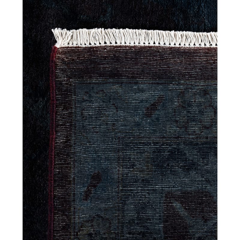 Overdyed One-of-a-Kind Hand-Knotted Area Rug - Black - 8' 1" x 10' 6"