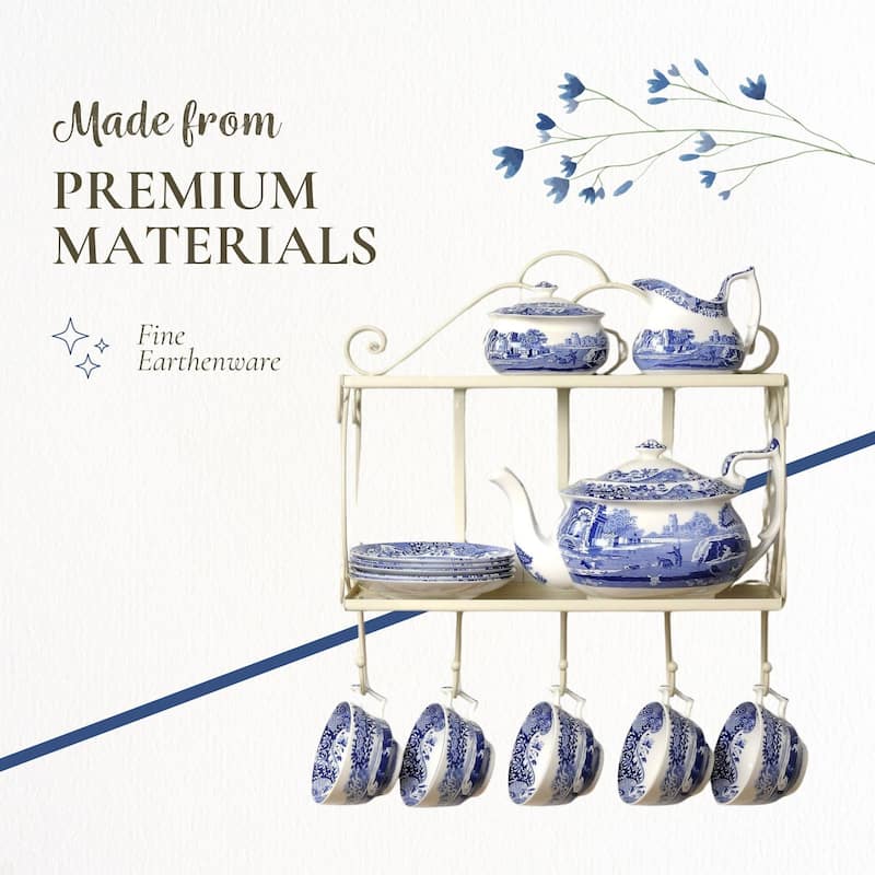 Spode Blue Italian Hexagonal Vase